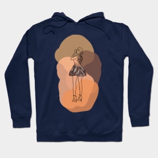 Elegant Woman Line Art Hoodie